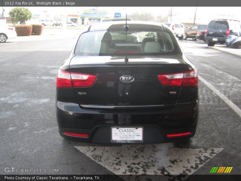 Midnight Black / Beige 2012 Kia Rio LX