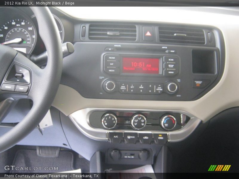 Midnight Black / Beige 2012 Kia Rio LX