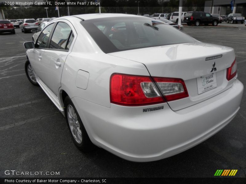 Dover White Pearl / Beige 2010 Mitsubishi Galant FE