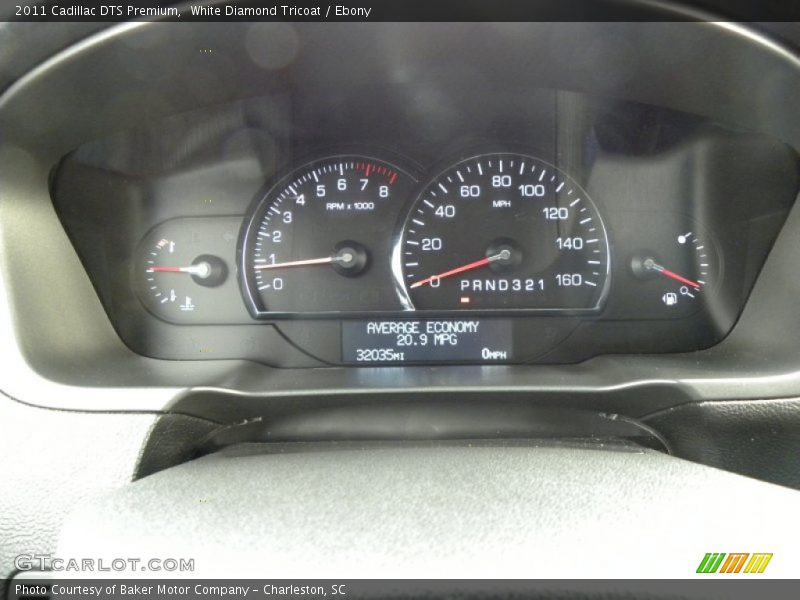 White Diamond Tricoat / Ebony 2011 Cadillac DTS Premium