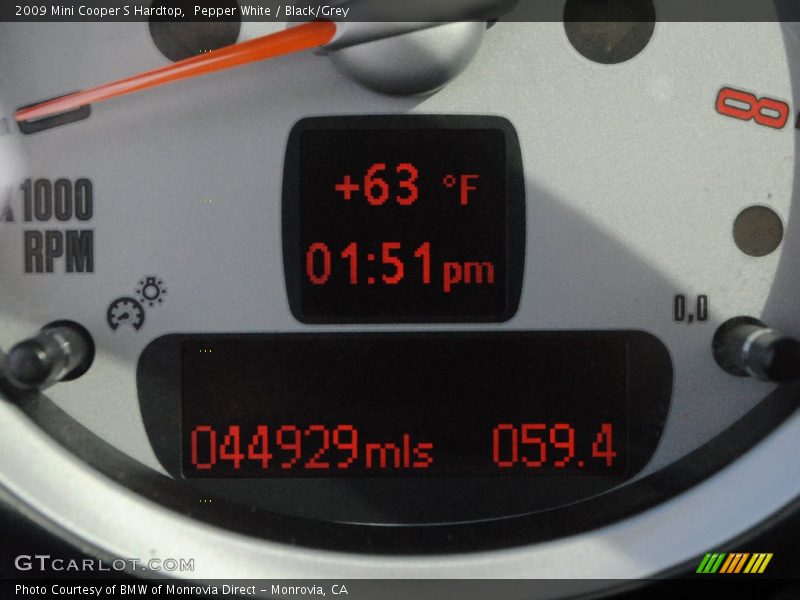 Pepper White / Black/Grey 2009 Mini Cooper S Hardtop