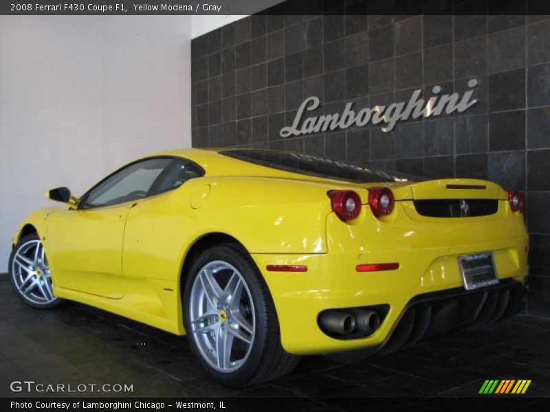 Yellow Modena / Gray 2008 Ferrari F430 Coupe F1