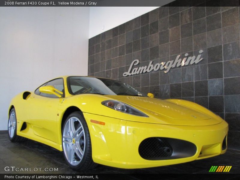 Yellow Modena / Gray 2008 Ferrari F430 Coupe F1