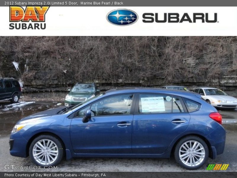 Marine Blue Pearl / Black 2012 Subaru Impreza 2.0i Limited 5 Door