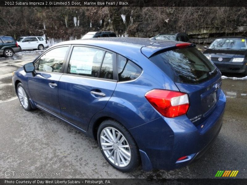 Marine Blue Pearl / Black 2012 Subaru Impreza 2.0i Limited 5 Door