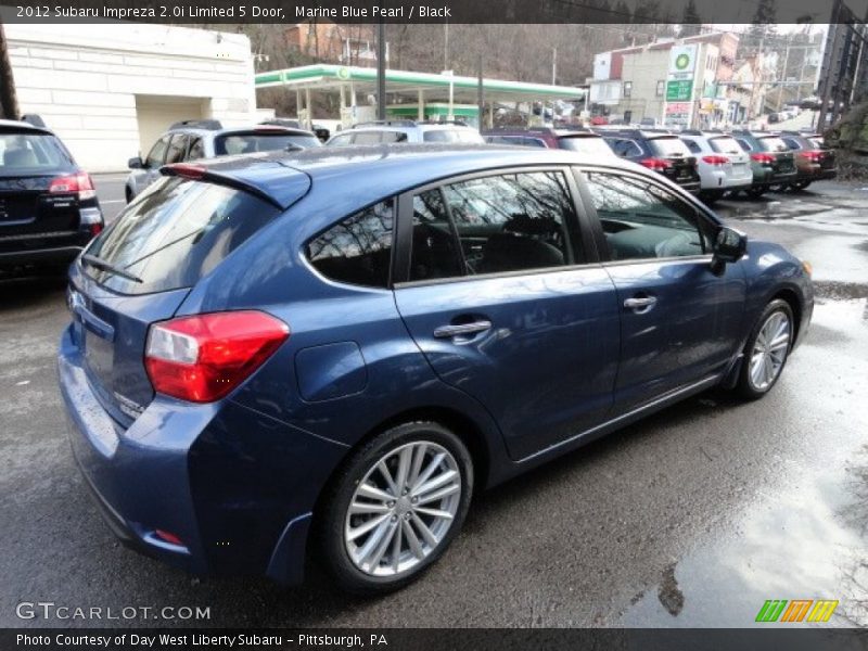 Marine Blue Pearl / Black 2012 Subaru Impreza 2.0i Limited 5 Door