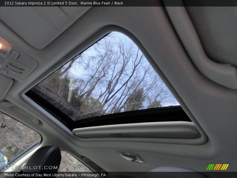 Sunroof of 2012 Impreza 2.0i Limited 5 Door