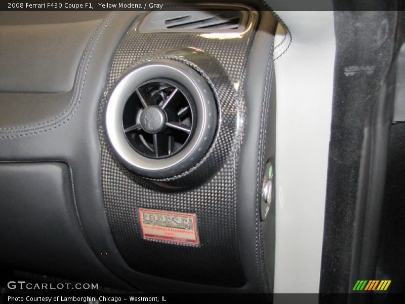Yellow Modena / Gray 2008 Ferrari F430 Coupe F1