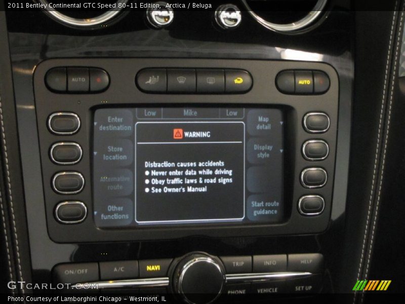 Controls of 2011 Continental GTC Speed 80-11 Edition