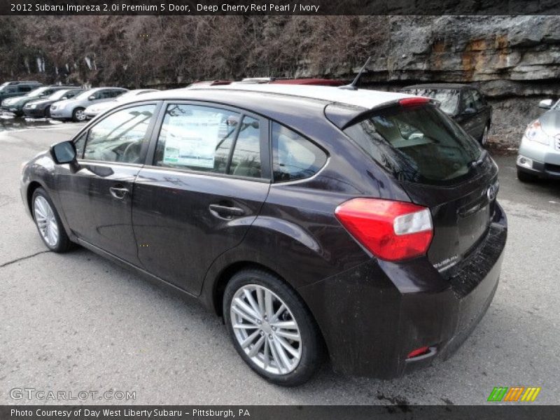 Deep Cherry Red Pearl / Ivory 2012 Subaru Impreza 2.0i Premium 5 Door