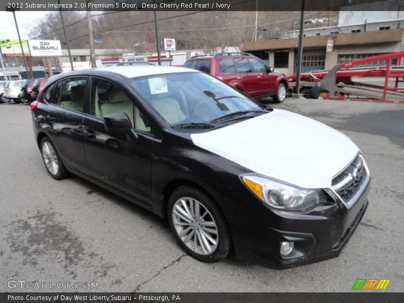 Deep Cherry Red Pearl / Ivory 2012 Subaru Impreza 2.0i Premium 5 Door