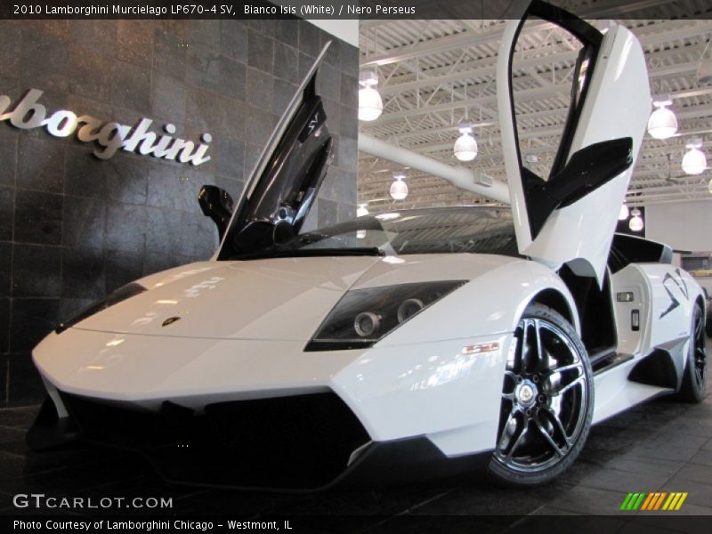 Bianco Isis (White) / Nero Perseus 2010 Lamborghini Murcielago LP670-4 SV