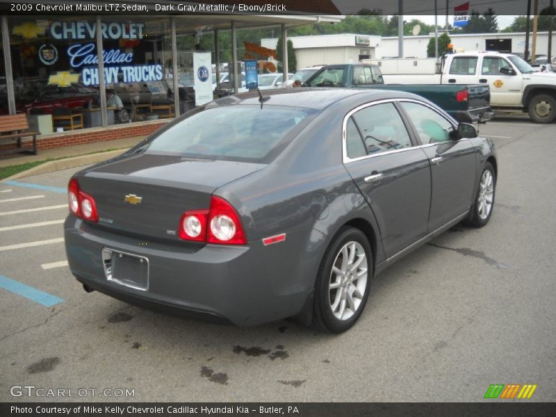 Dark Gray Metallic / Ebony/Brick 2009 Chevrolet Malibu LTZ Sedan