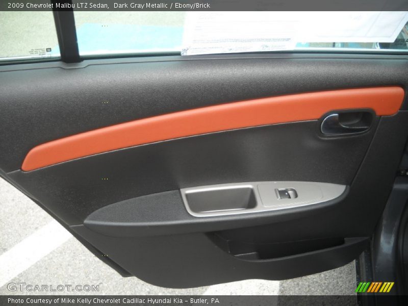 Dark Gray Metallic / Ebony/Brick 2009 Chevrolet Malibu LTZ Sedan