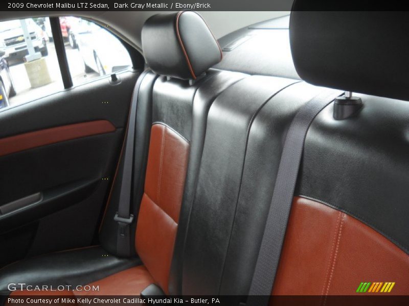 Dark Gray Metallic / Ebony/Brick 2009 Chevrolet Malibu LTZ Sedan