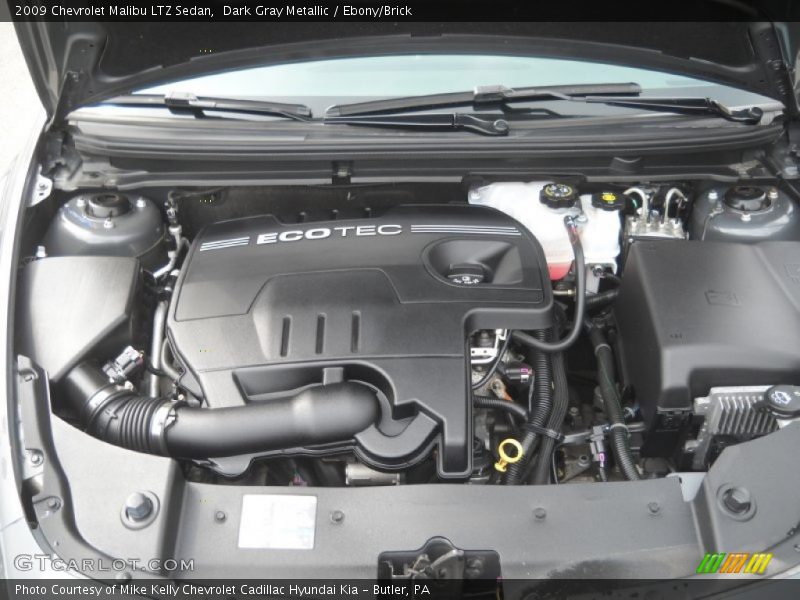 Dark Gray Metallic / Ebony/Brick 2009 Chevrolet Malibu LTZ Sedan