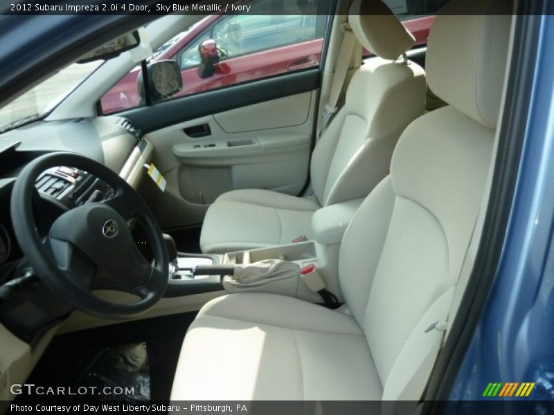 Sky Blue Metallic / Ivory 2012 Subaru Impreza 2.0i 4 Door