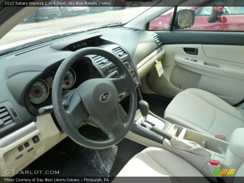 Sky Blue Metallic / Ivory 2012 Subaru Impreza 2.0i 4 Door