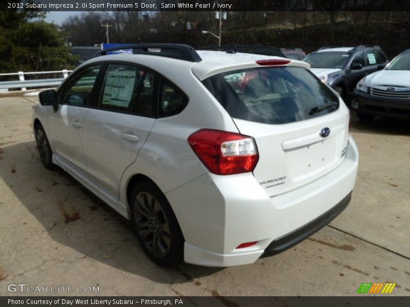 Satin White Pearl / Ivory 2012 Subaru Impreza 2.0i Sport Premium 5 Door