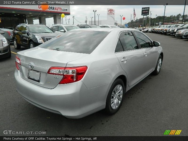Classic Silver Metallic / Ash 2012 Toyota Camry LE