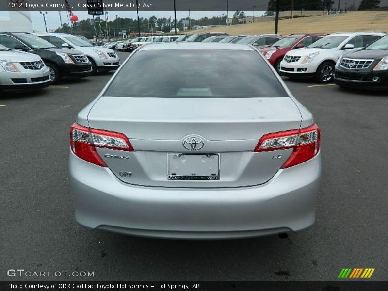 Classic Silver Metallic / Ash 2012 Toyota Camry LE