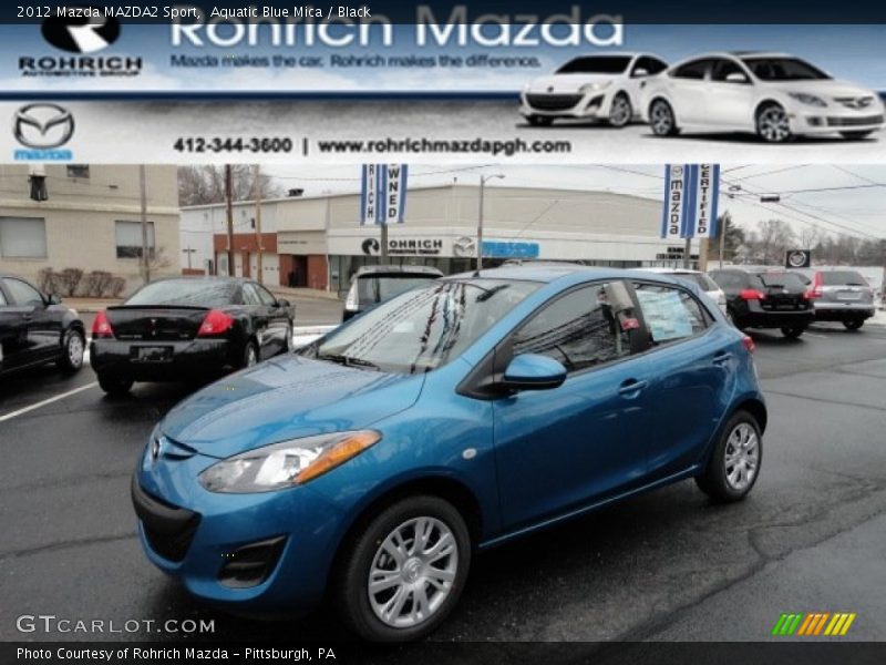 Aquatic Blue Mica / Black 2012 Mazda MAZDA2 Sport