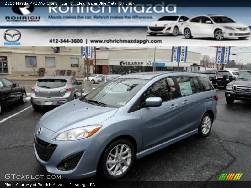 Clear Water Blue Metallic / Black 2012 Mazda MAZDA5 Grand Touring