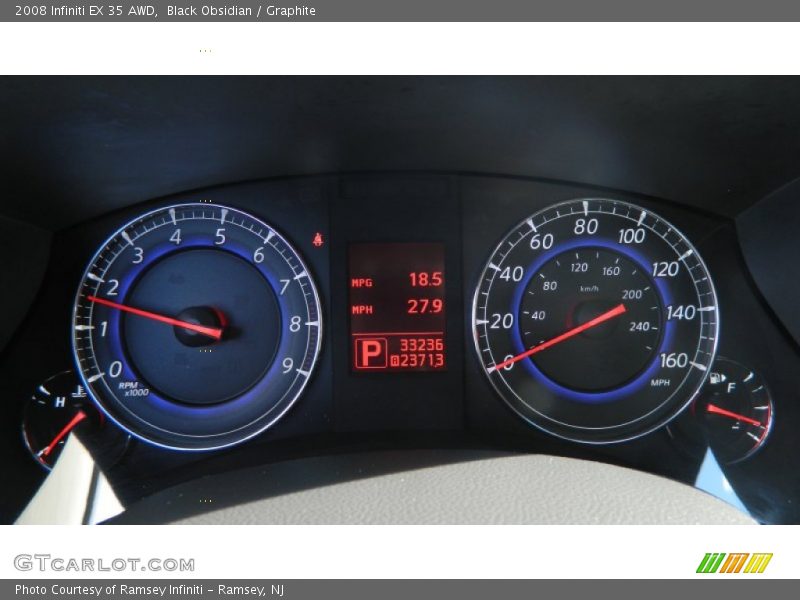 Black Obsidian / Graphite 2008 Infiniti EX 35 AWD