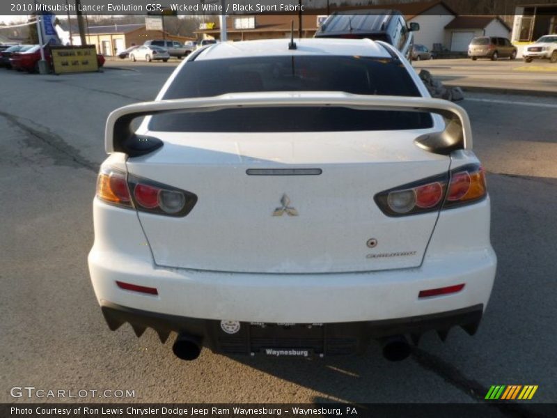 Wicked White / Black Sport Fabric 2010 Mitsubishi Lancer Evolution GSR