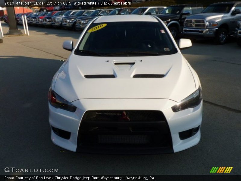 Wicked White / Black Sport Fabric 2010 Mitsubishi Lancer Evolution GSR