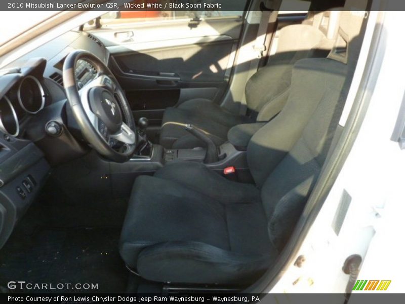 Wicked White / Black Sport Fabric 2010 Mitsubishi Lancer Evolution GSR