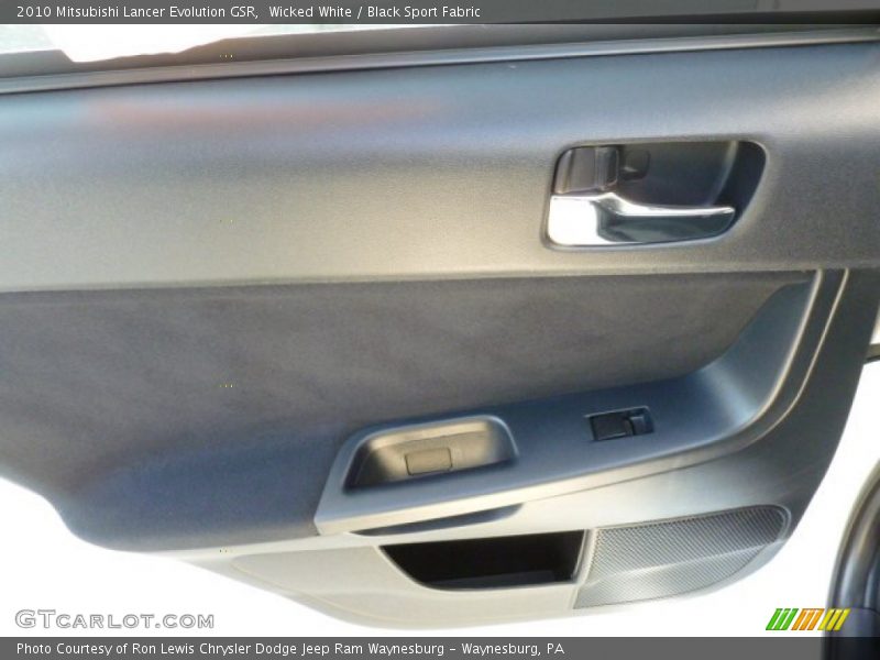 Wicked White / Black Sport Fabric 2010 Mitsubishi Lancer Evolution GSR
