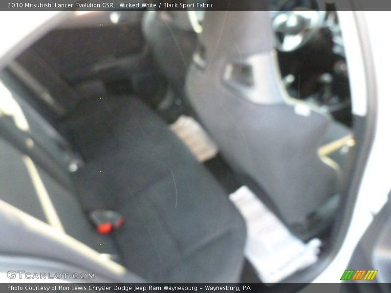 Wicked White / Black Sport Fabric 2010 Mitsubishi Lancer Evolution GSR