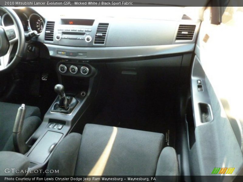Wicked White / Black Sport Fabric 2010 Mitsubishi Lancer Evolution GSR