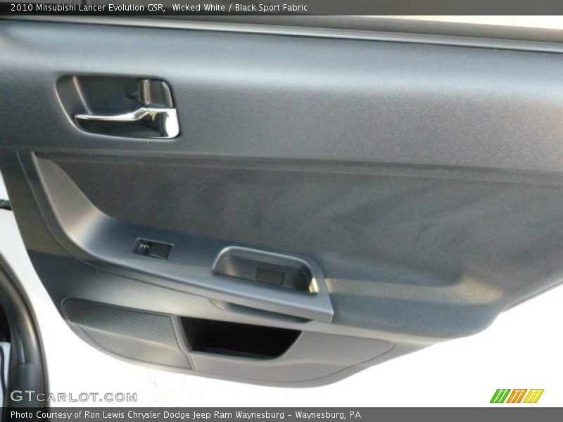 Wicked White / Black Sport Fabric 2010 Mitsubishi Lancer Evolution GSR