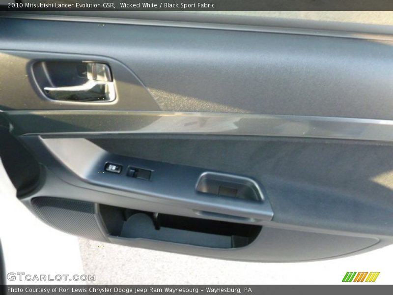 Wicked White / Black Sport Fabric 2010 Mitsubishi Lancer Evolution GSR