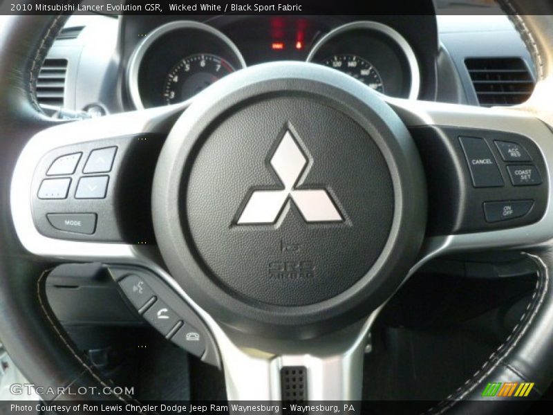 Wicked White / Black Sport Fabric 2010 Mitsubishi Lancer Evolution GSR
