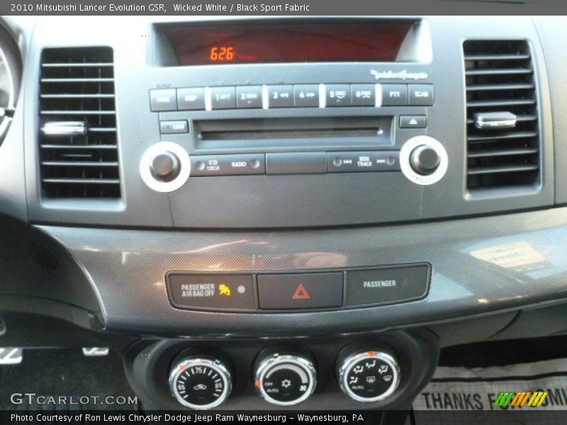 Wicked White / Black Sport Fabric 2010 Mitsubishi Lancer Evolution GSR