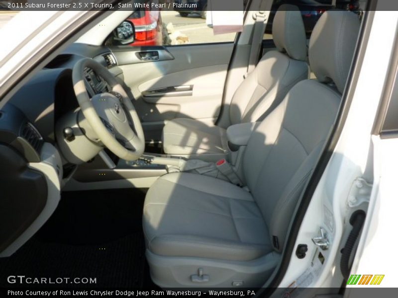 Satin White Pearl / Platinum 2011 Subaru Forester 2.5 X Touring