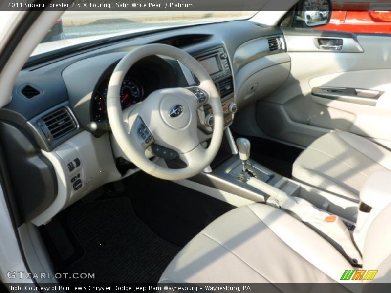 Satin White Pearl / Platinum 2011 Subaru Forester 2.5 X Touring