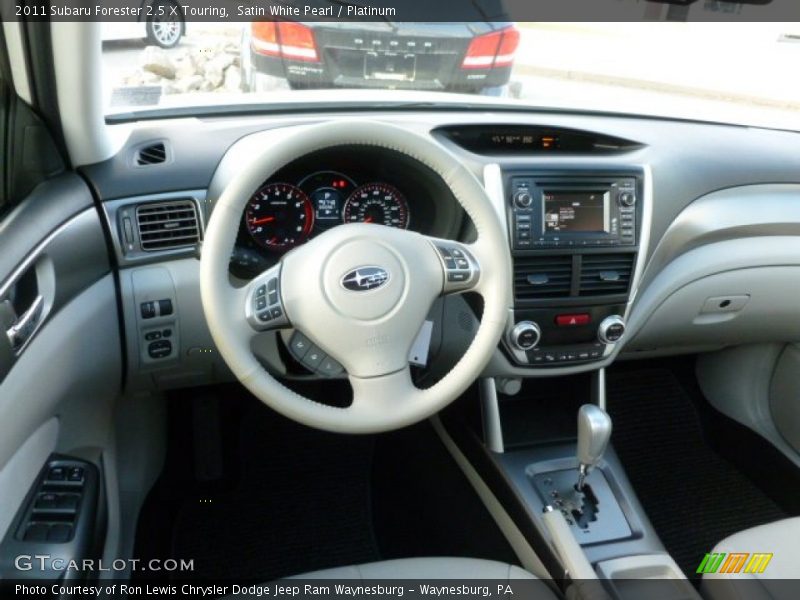 Satin White Pearl / Platinum 2011 Subaru Forester 2.5 X Touring