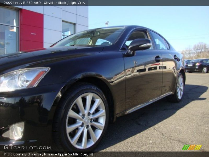 Obsidian Black / Light Gray 2009 Lexus IS 250 AWD