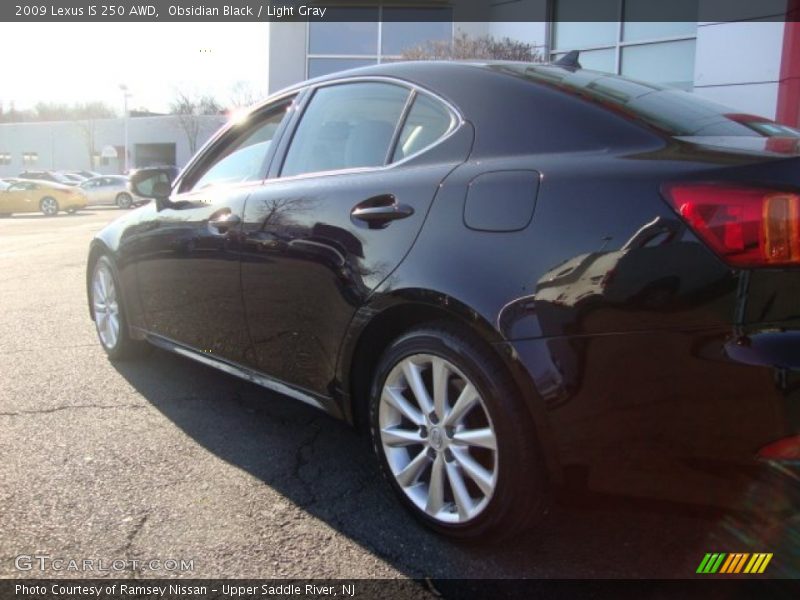 Obsidian Black / Light Gray 2009 Lexus IS 250 AWD
