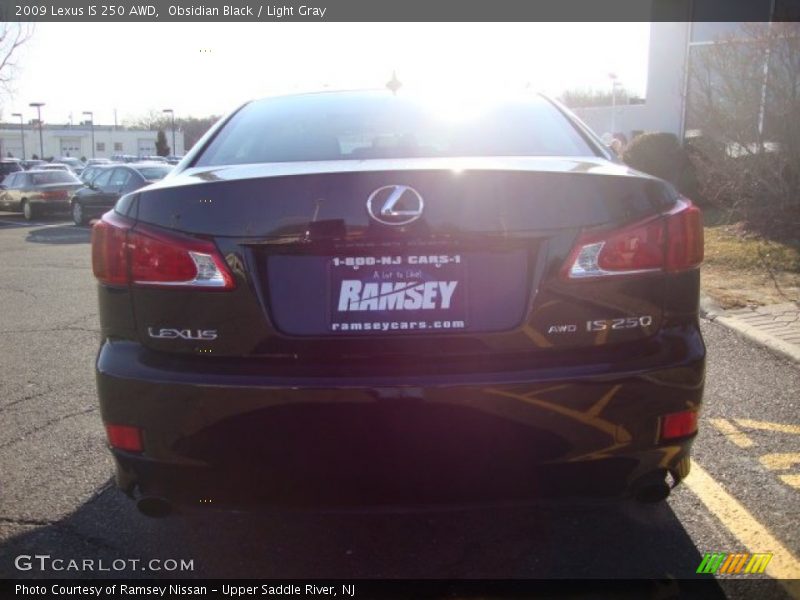 Obsidian Black / Light Gray 2009 Lexus IS 250 AWD