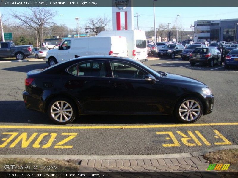 Obsidian Black / Light Gray 2009 Lexus IS 250 AWD
