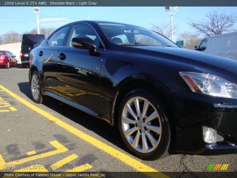 Obsidian Black / Light Gray 2009 Lexus IS 250 AWD