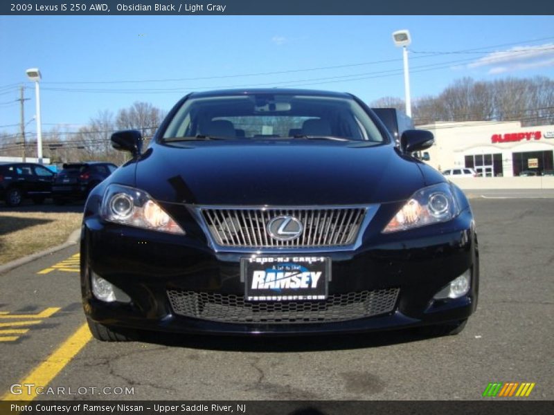 Obsidian Black / Light Gray 2009 Lexus IS 250 AWD