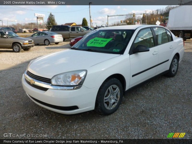 White / Gray 2005 Chevrolet Malibu Sedan