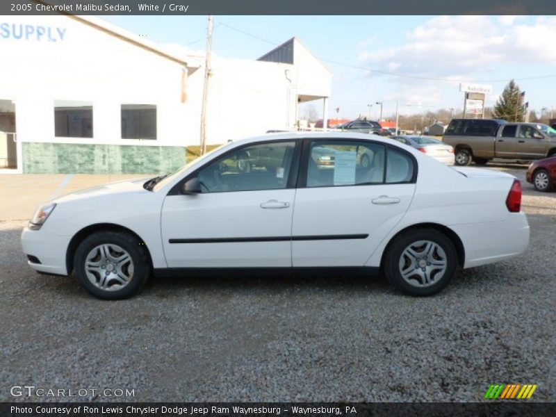White / Gray 2005 Chevrolet Malibu Sedan
