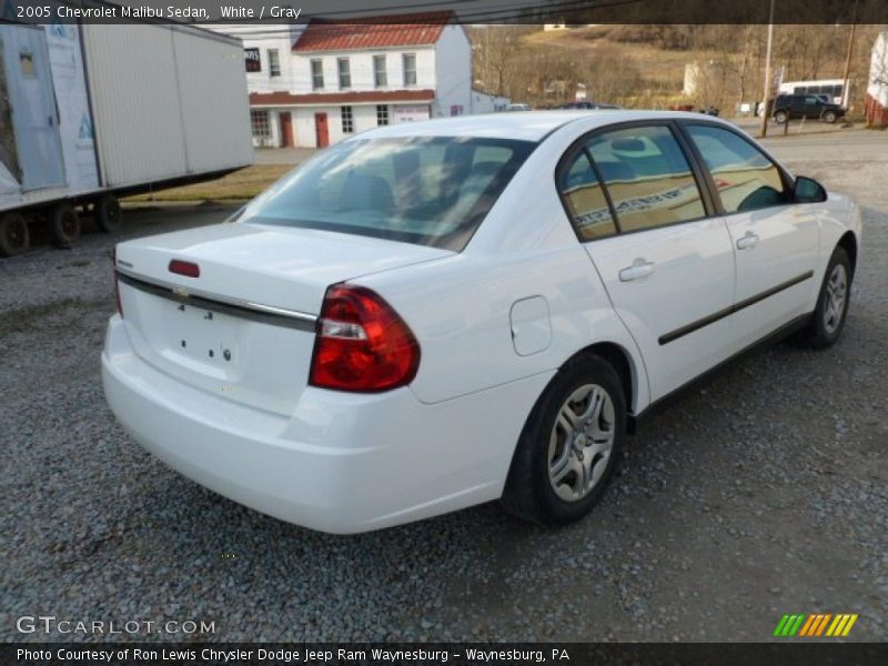 White / Gray 2005 Chevrolet Malibu Sedan